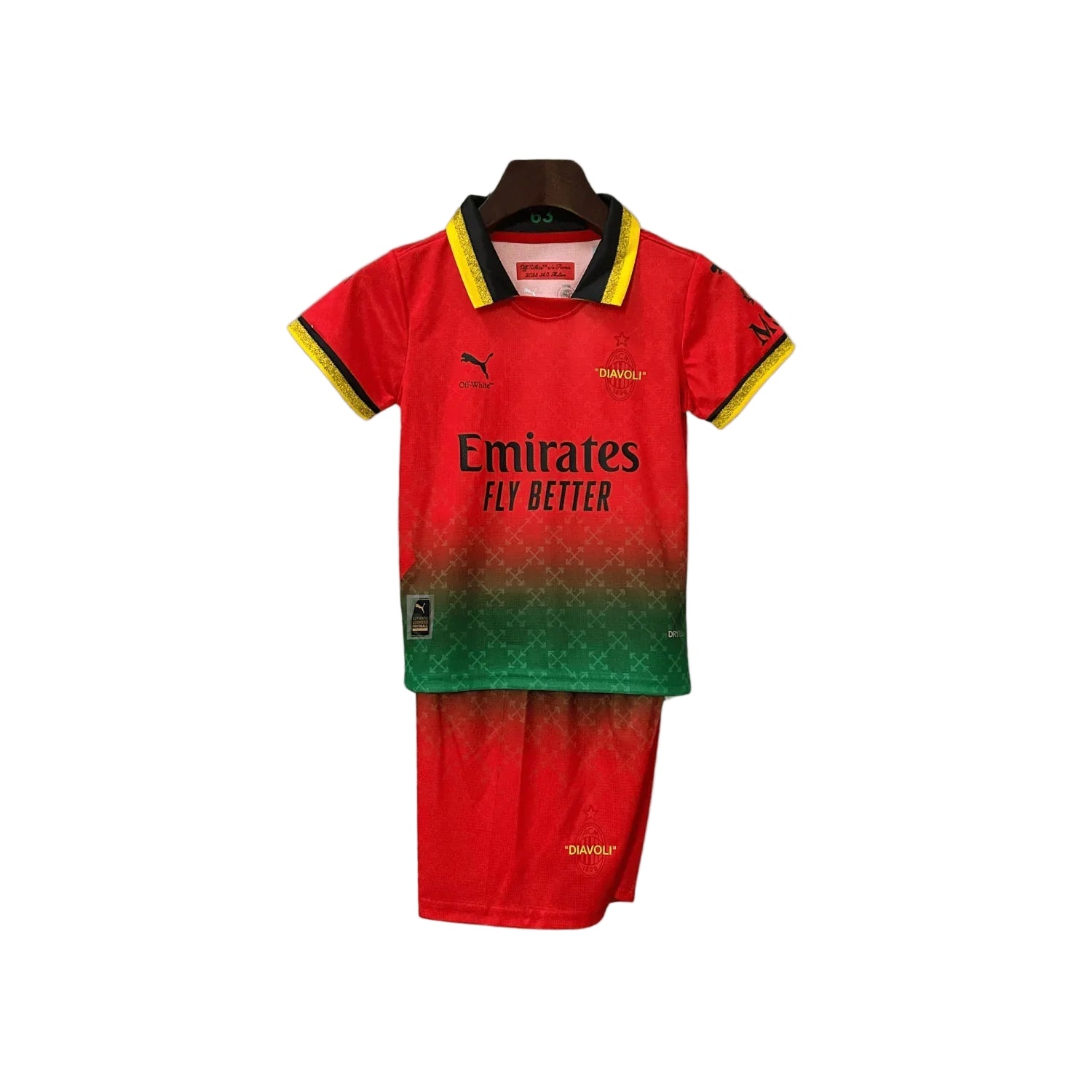 Maglia Bambino AC Milan Off-White Rossa 2025/2026