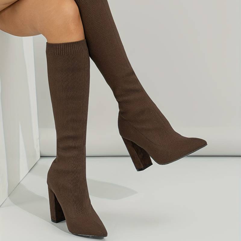 Damen Stiefeletten Knöchellang Blockabsatz Strukturiertes Obermaterial Design