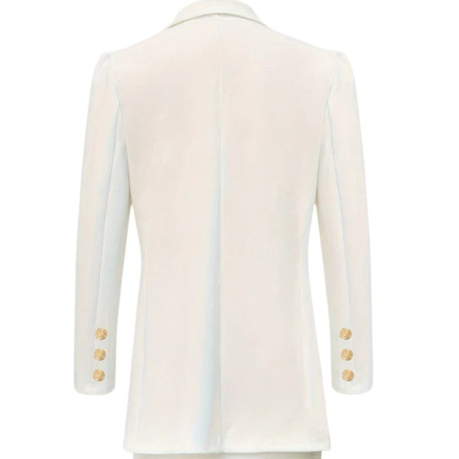 Blazer Dames Dubbelgeknoopt Op Maat Gouden Knop Formele Jas