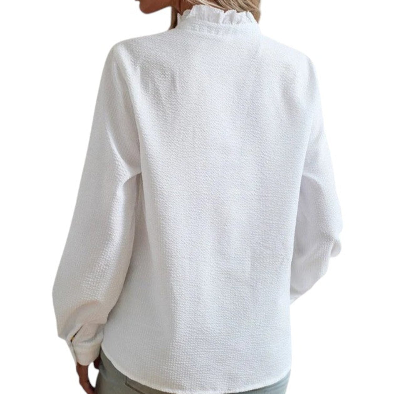Camicia donna a righe con maniche lunghe, vestibilità classica