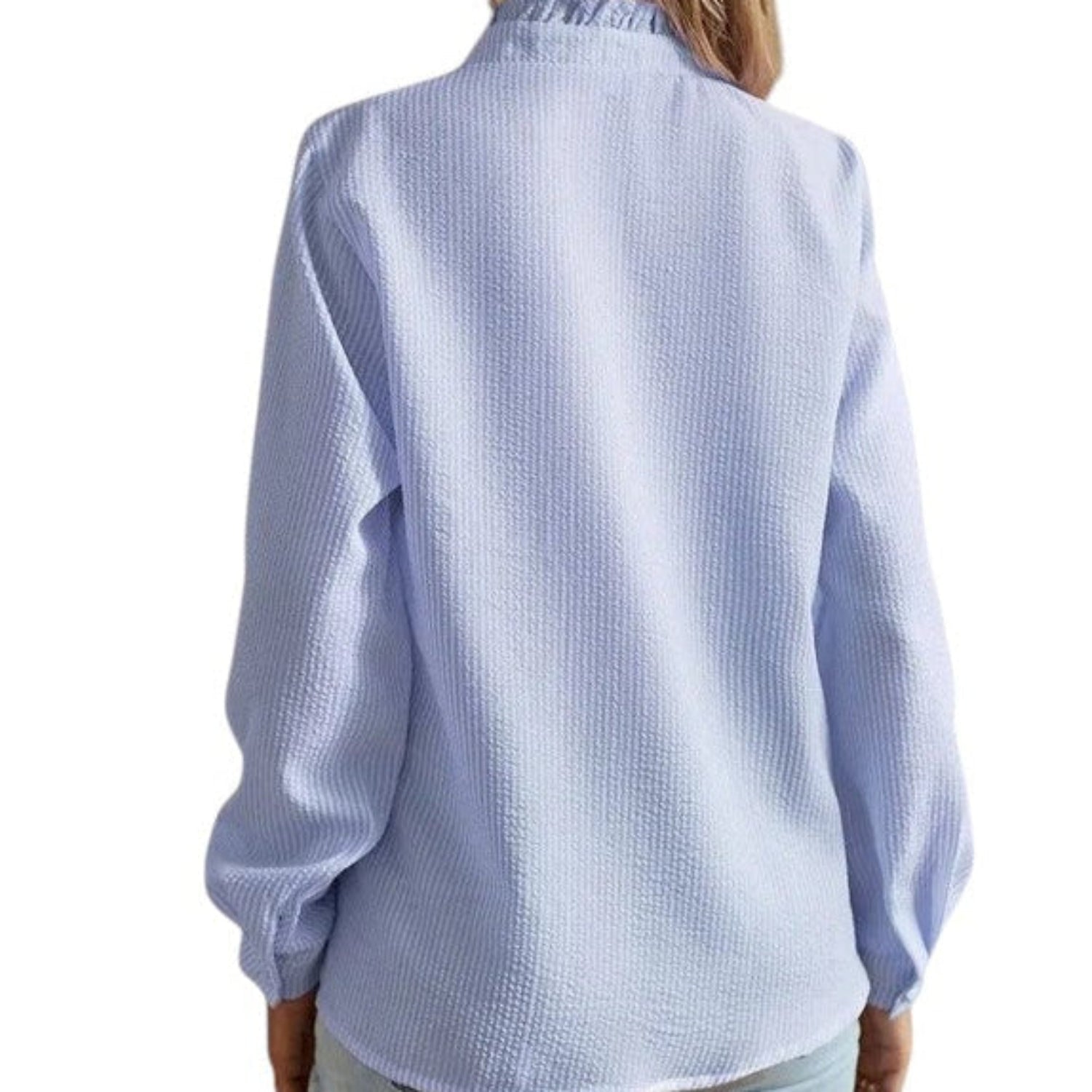 Blouse femme manches longues rayée coupe classique