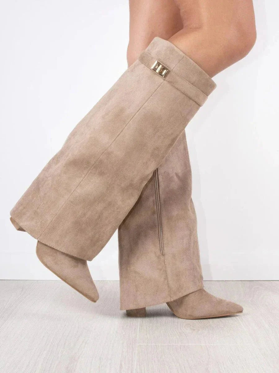 Damen Stiefel Bequeme hohe Passform für den Alltag