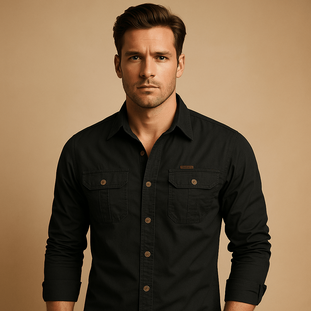 Cargo-Hemd Herren, lockere Passform, Outdoor-Stil, Alltagstauglich