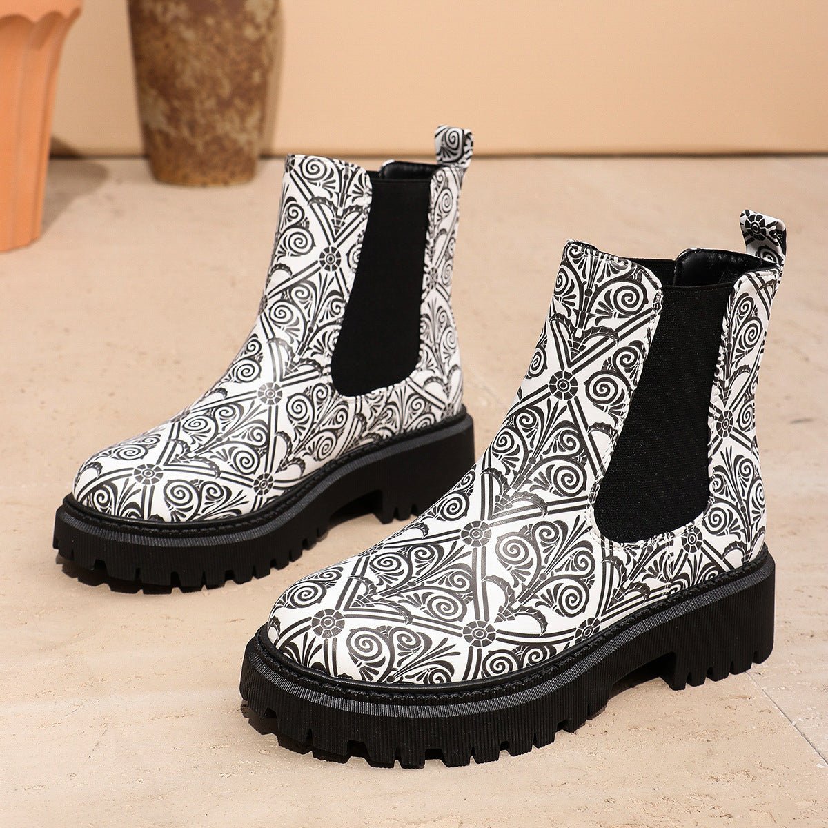 Chelsea Boots Donna Altezza Caviglia Antiscivolo Abbigliamento Invernale