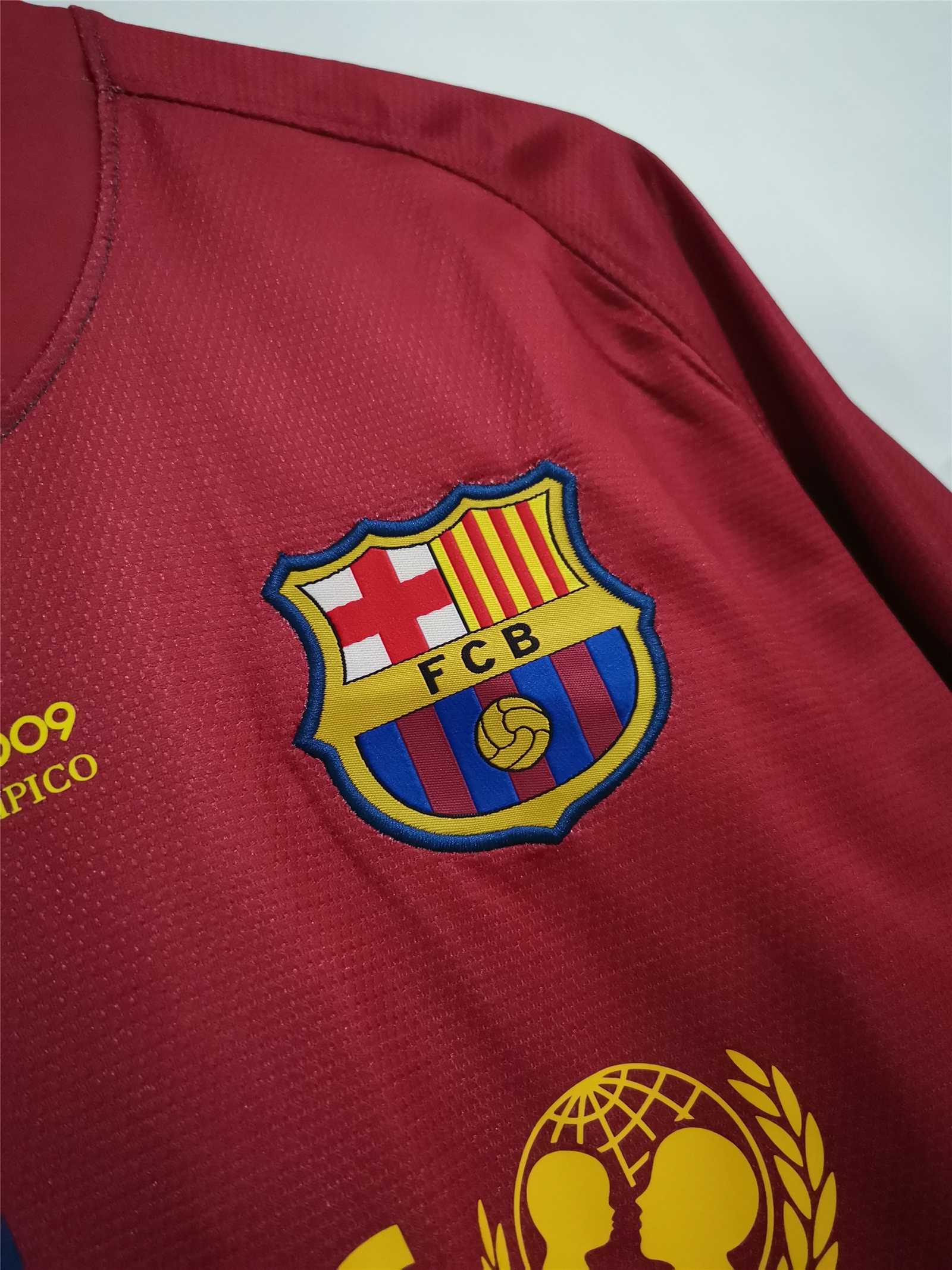 2008/2009 Barcelona Heim Final Roma Trikot