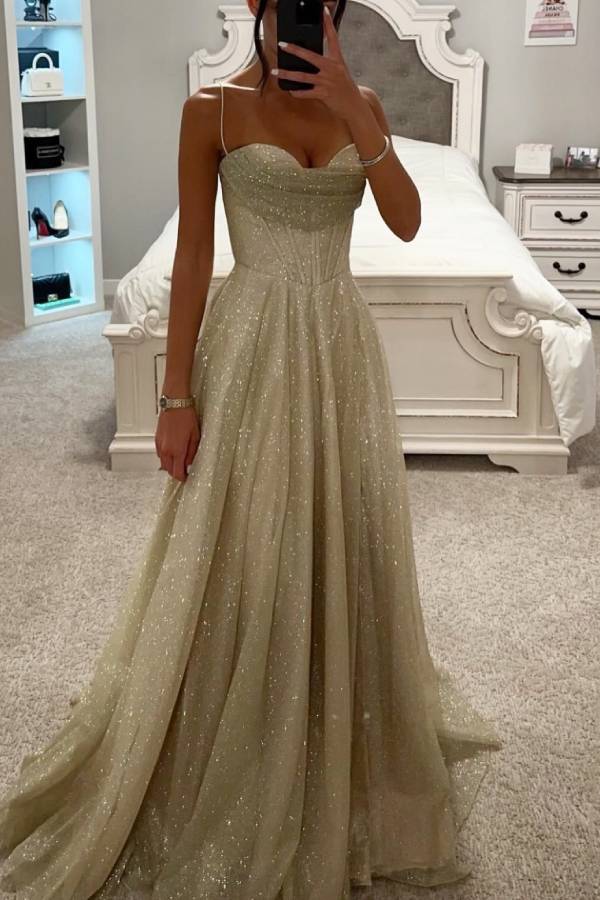 Abendkleid Damen Elegant Glitzer Maxischnitt Schicker Look