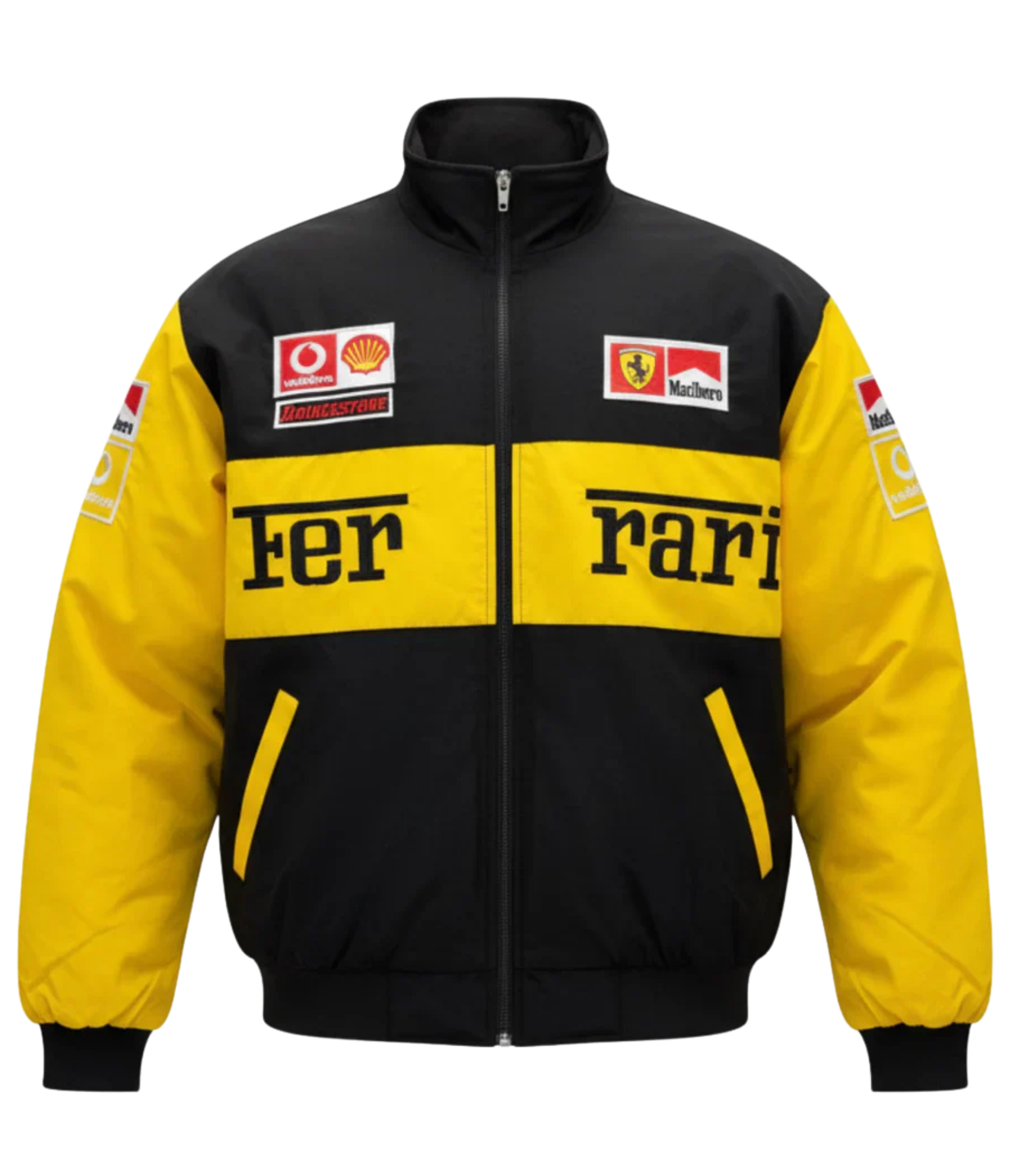 Ferrari Gelbe Vintage Rennjacke