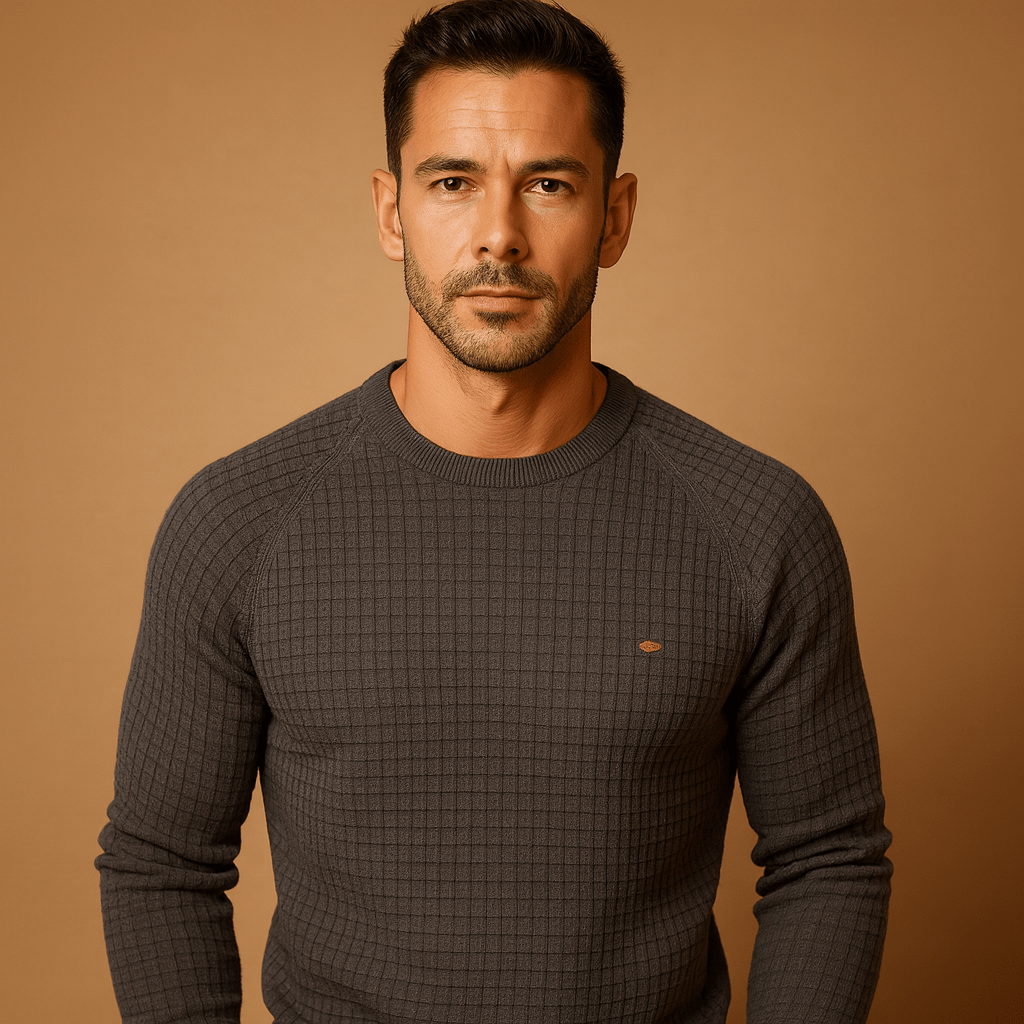 Maglione lavorato a maglia uomo, design confortevole e rilassato