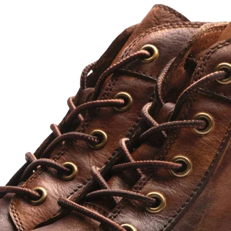 Leather Boots Men High-Top Rugged Stylish