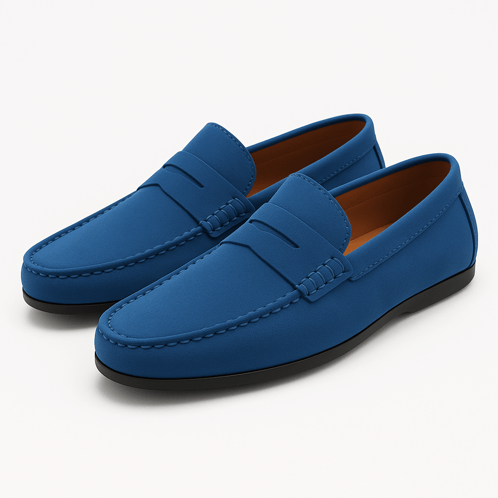 Mocasines para hombre de gamuza, cómodos y casuales sin cordones