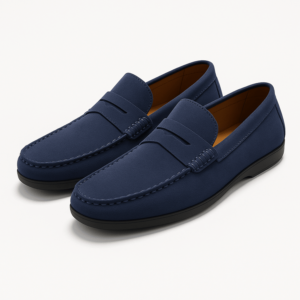 Mocasines para hombre de gamuza, cómodos y casuales sin cordones