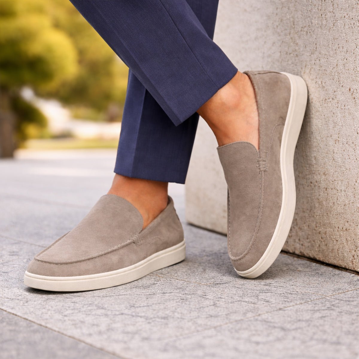 Mocassins décontractés sans lacets pour homme — Confort semelle caoutchouc