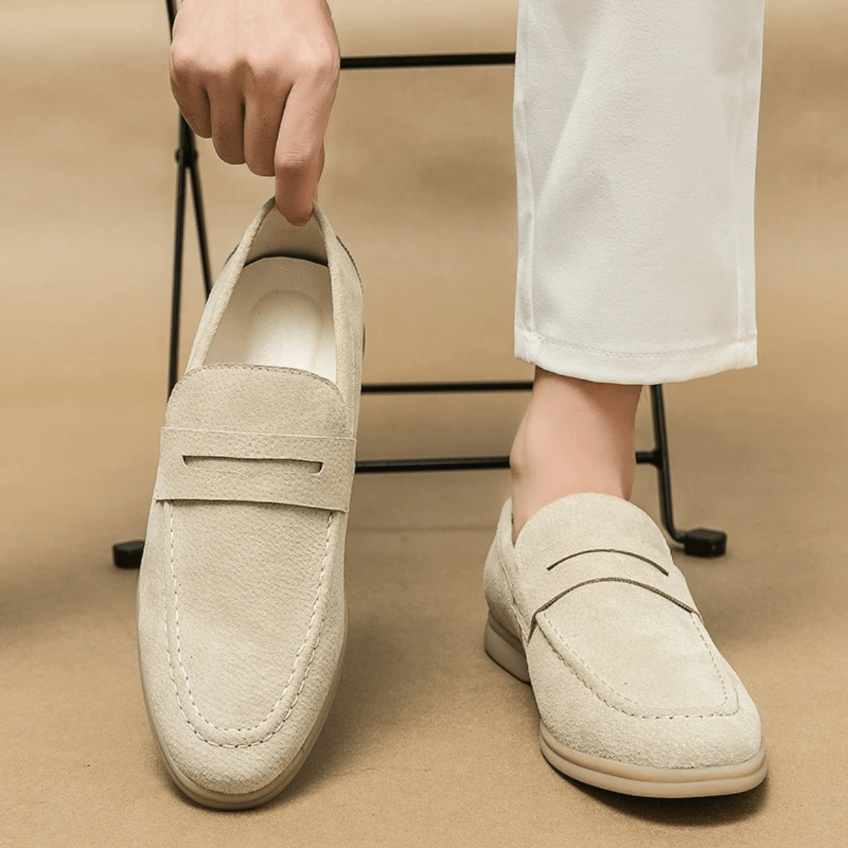 Mocassins classiques sans lacets pour homme — Style intemporel