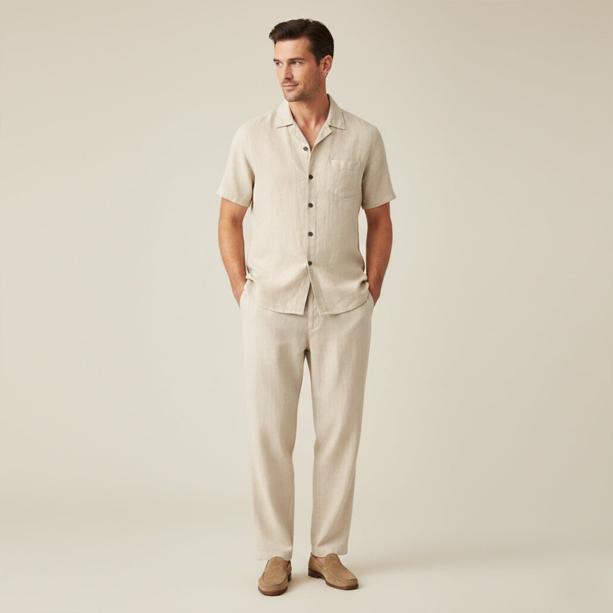 Completo da uomo — Vestibilità ampia, due pezzi con pantaloni a tutta lunghezza