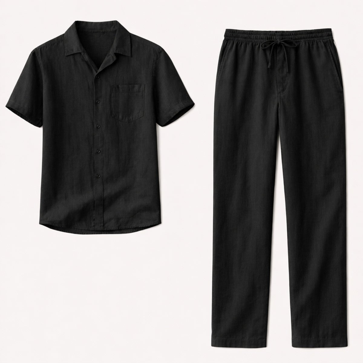 Ensemble homme — Coupe décontractée Chemise texturée & pantalon