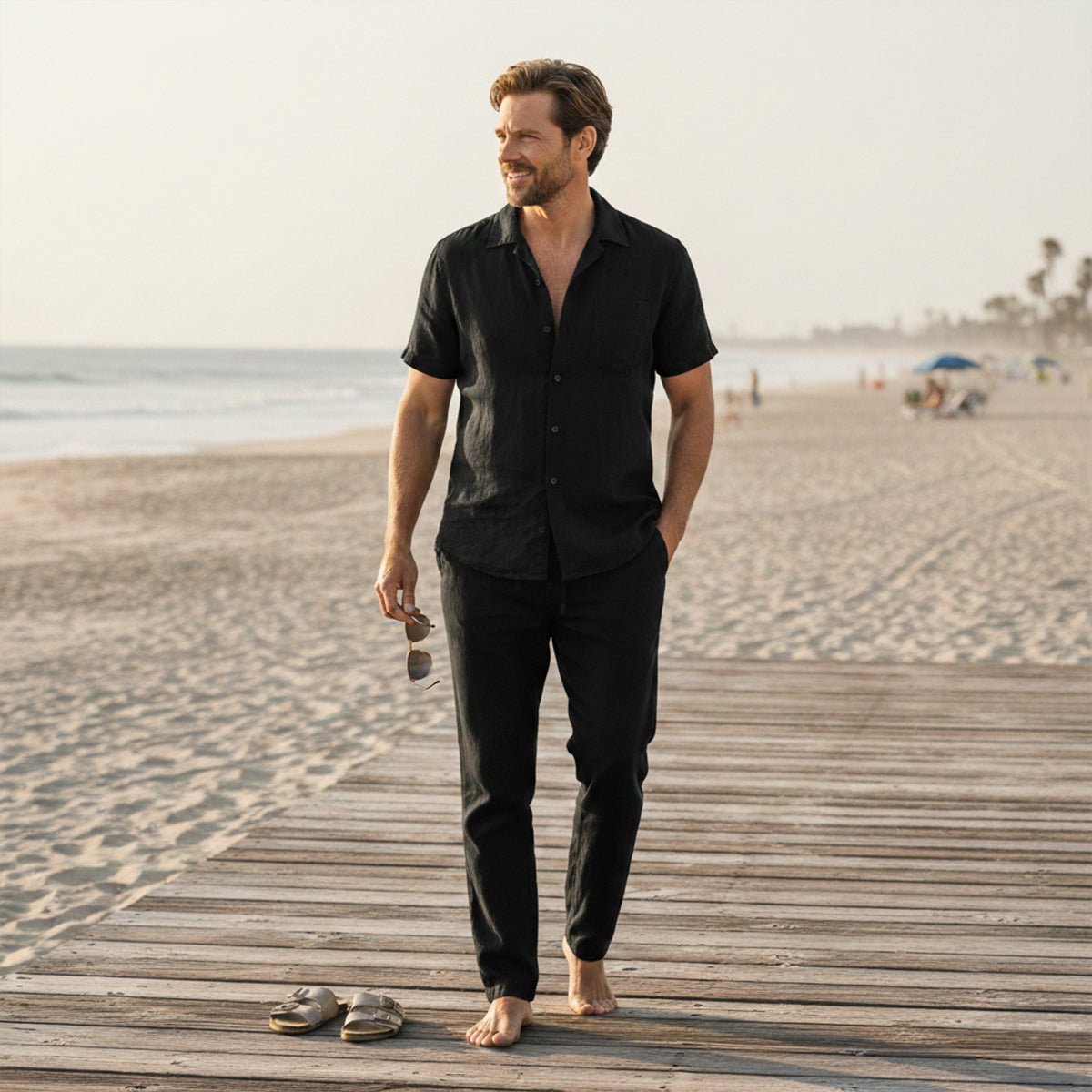Ensemble homme — Coupe décontractée Chemise texturée & pantalon
