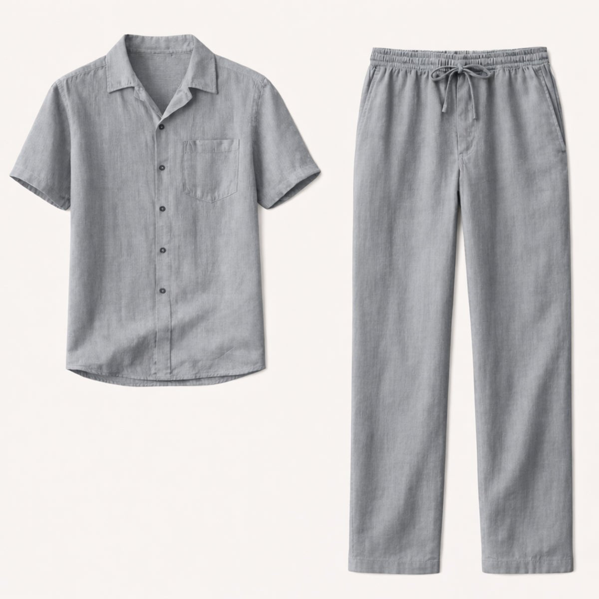 Ensemble homme — Coupe décontractée Chemise texturée & pantalon