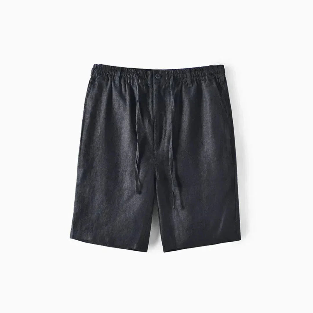 Leinen-Shorts Herren - Entspannte Passform Elastischer Tunnelzugbund