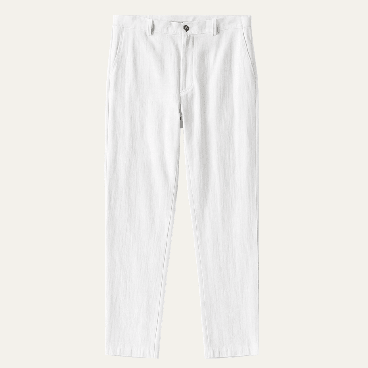 Pantaloni da uomo in lino — Vestibilità rilassata, gamba dritta, chiusura con bottoni e zip