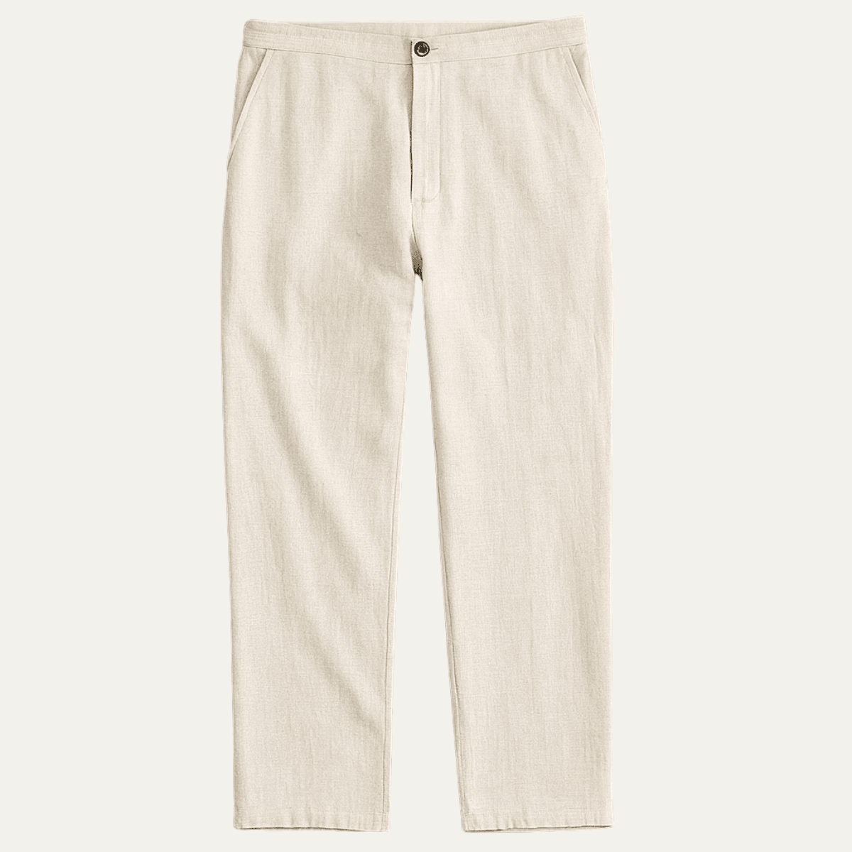 Pantaloni da uomo in lino — Vestibilità rilassata, gamba dritta, chiusura con bottoni e zip