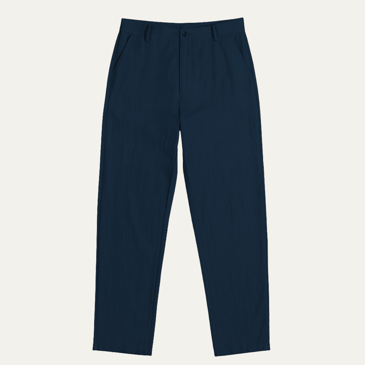 Pantaloni da uomo in lino — Vestibilità rilassata, gamba dritta, chiusura con bottoni e zip