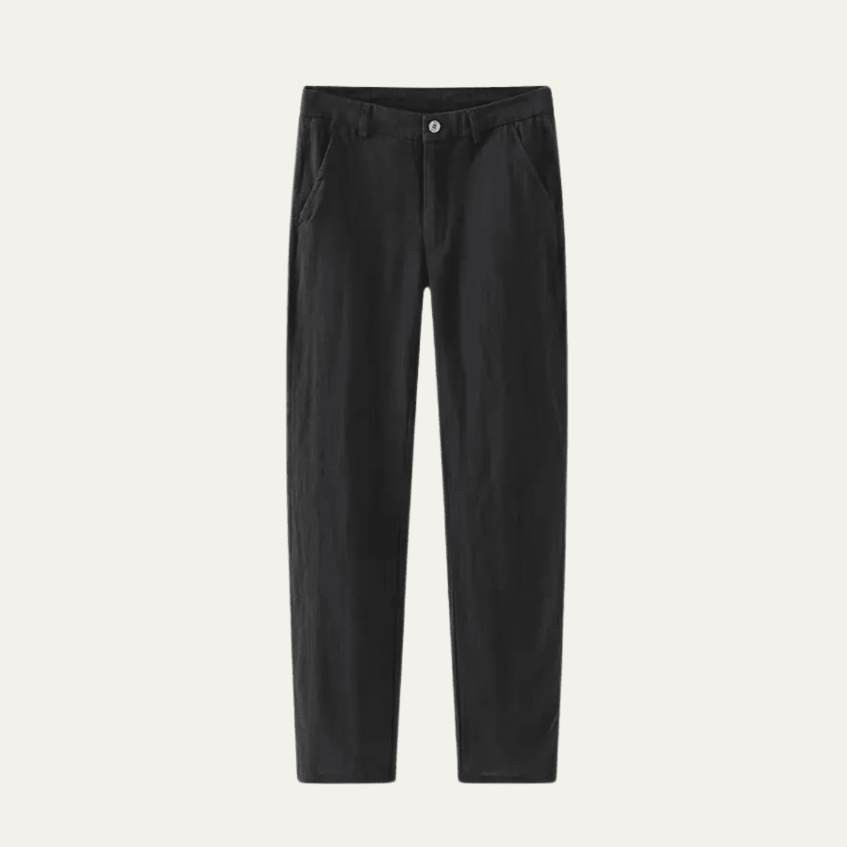 Pantaloni da uomo in lino - vestibilità rilassata, gamba dritta, minimalisti