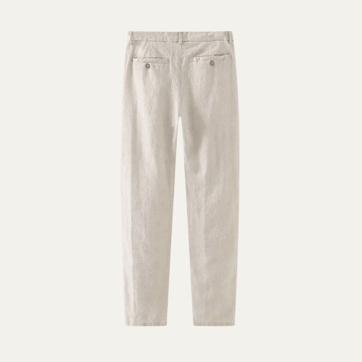 Pantaloni da uomo in lino - vestibilità rilassata, gamba dritta, minimalisti