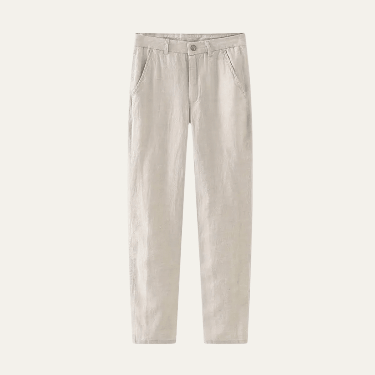 Pantaloni da uomo in lino - vestibilità rilassata, gamba dritta, minimalisti