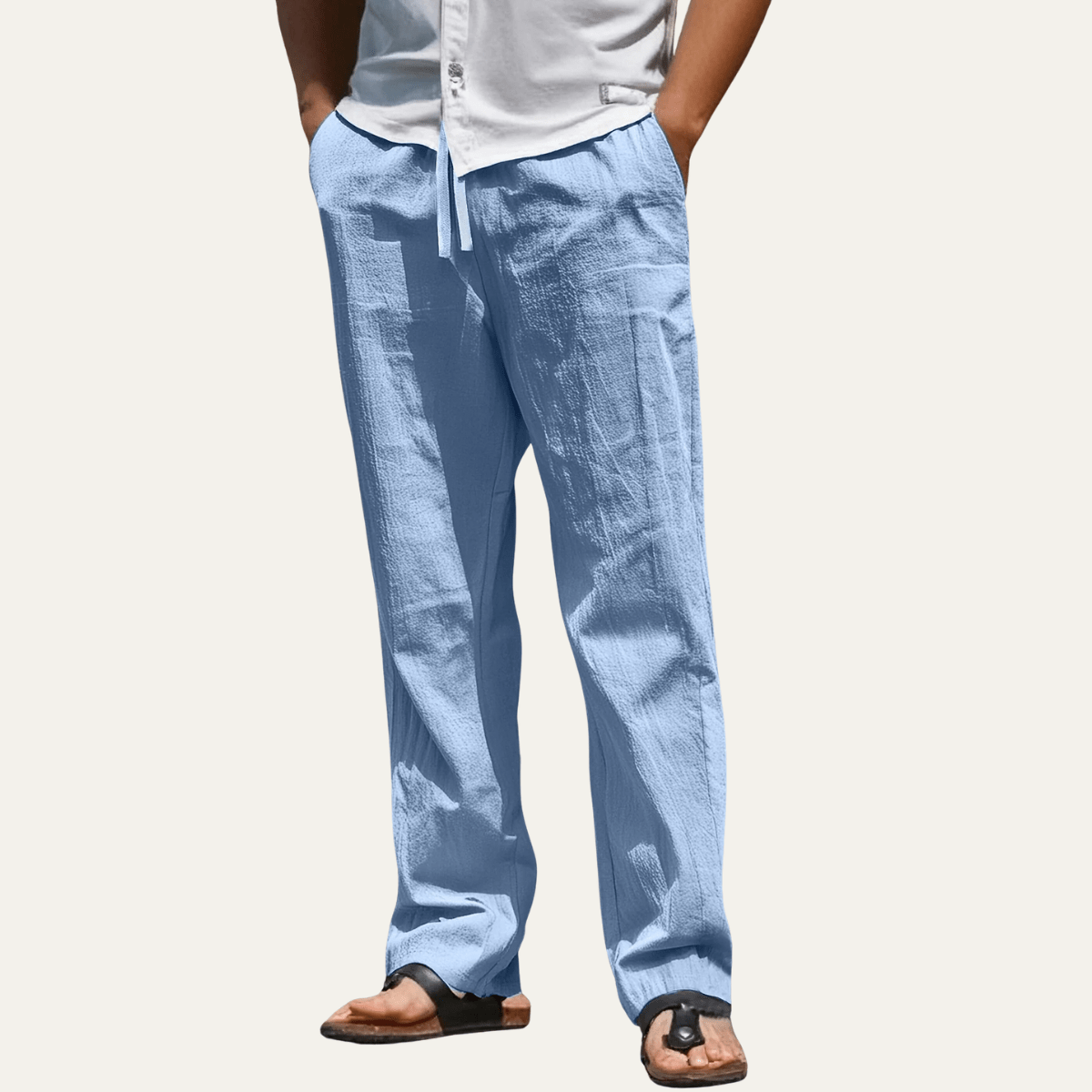 Herren Leinenhose — Schmale Passform, geformtes Beinendesign