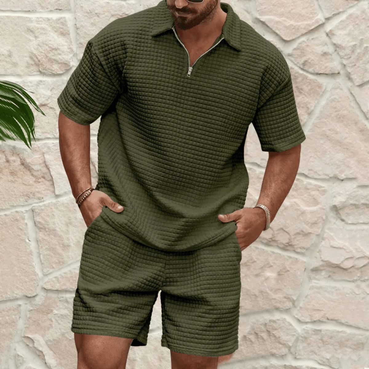 Completo polo uomo — Maniche corte, vestibilità comoda, pantaloncini abbinati
