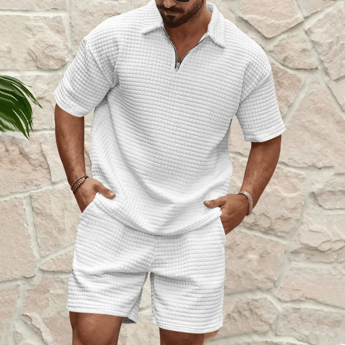 Completo polo uomo — Maniche corte, vestibilità comoda, pantaloncini abbinati