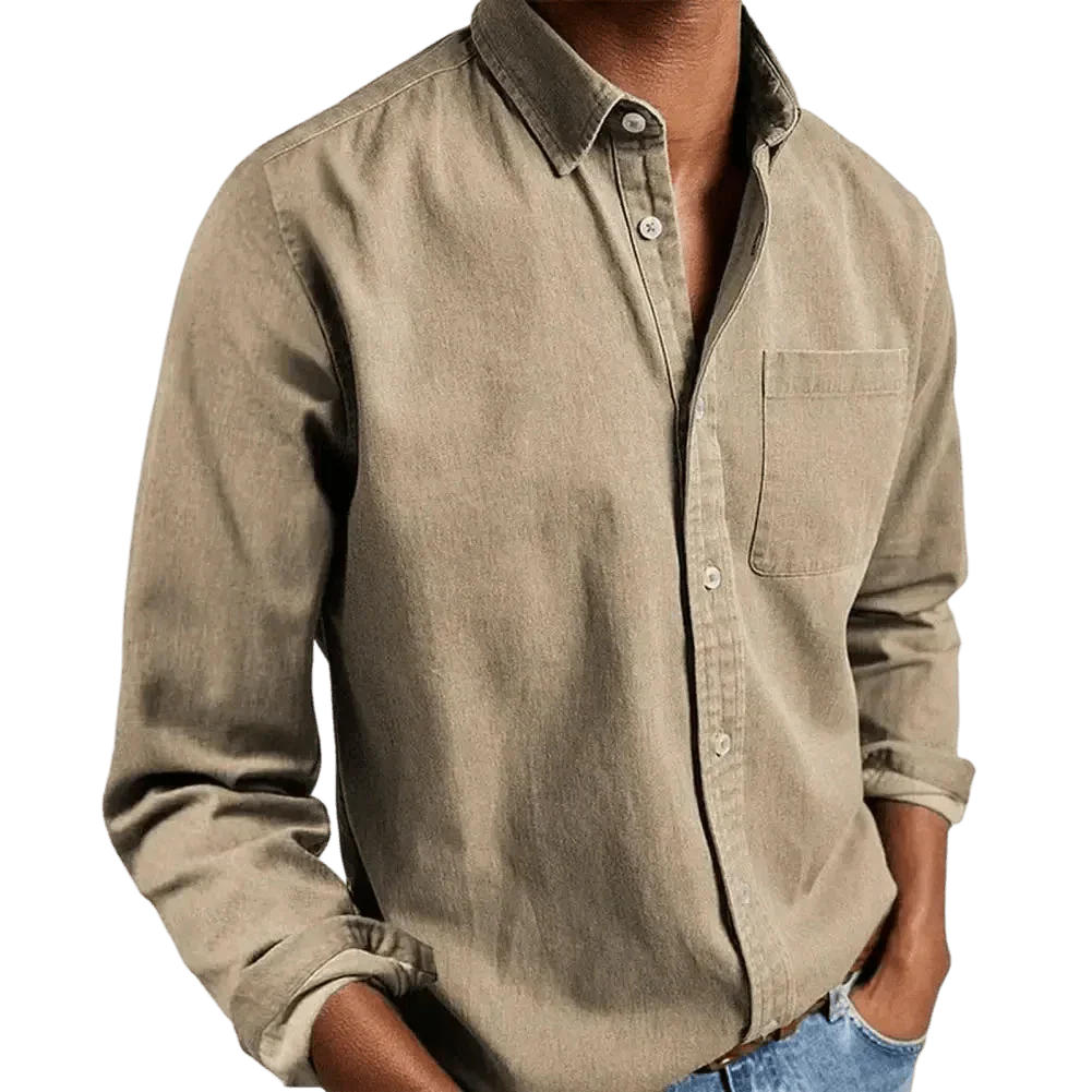 Camicia da uomo — Vestibilità dritta, lunghezza standard, taglio classico