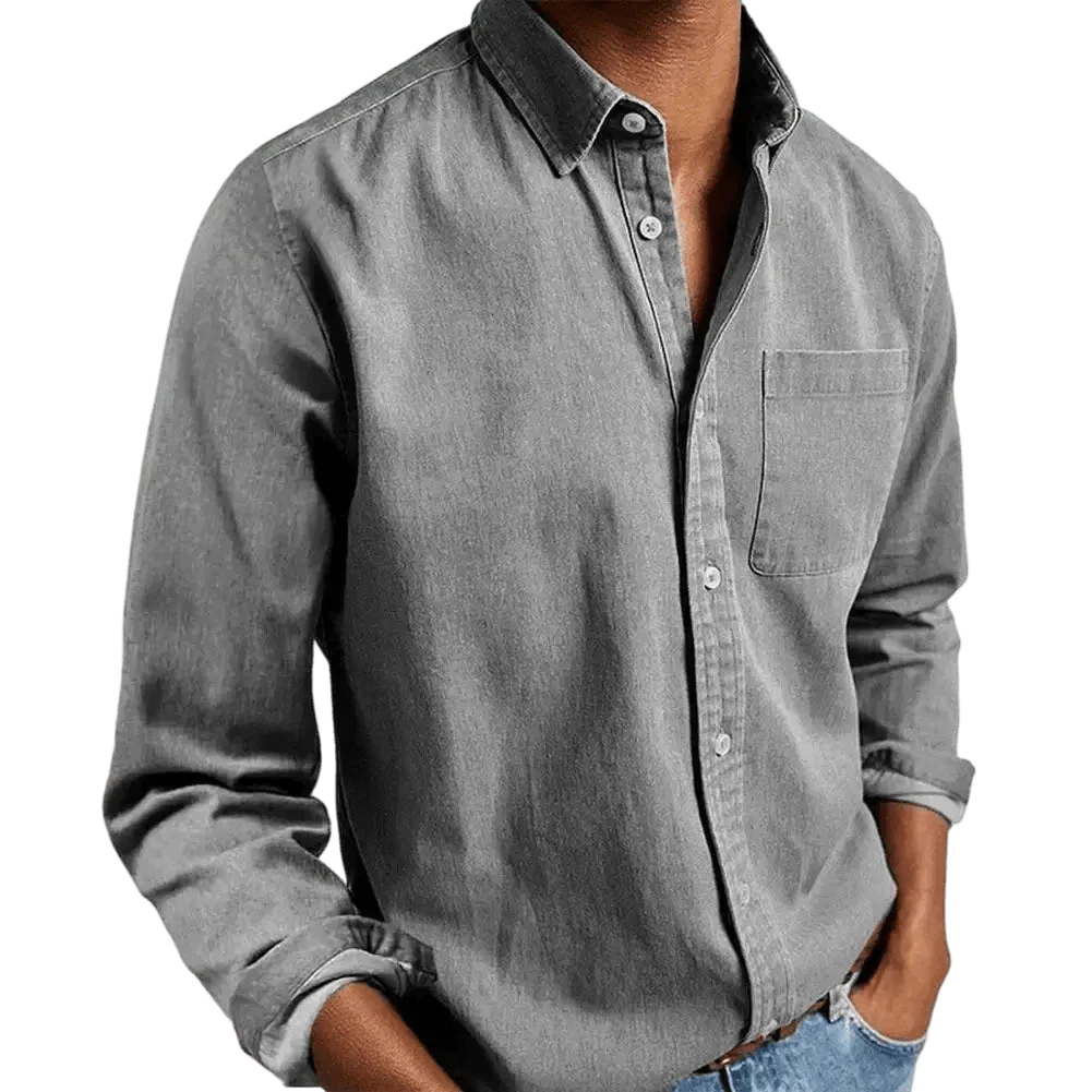 Camicia da uomo — Vestibilità dritta, lunghezza standard, taglio classico