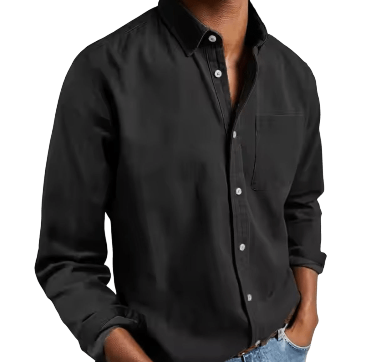 Camicia da uomo — Vestibilità dritta, lunghezza standard, taglio classico