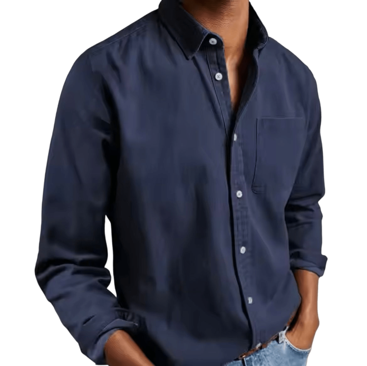 Camicia da uomo — Vestibilità dritta, lunghezza standard, taglio classico