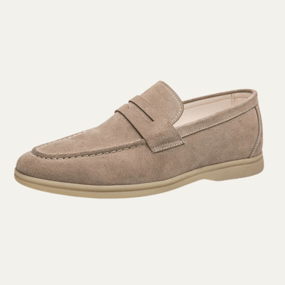 Herren Slipper — Flache Sohle & genähte Details