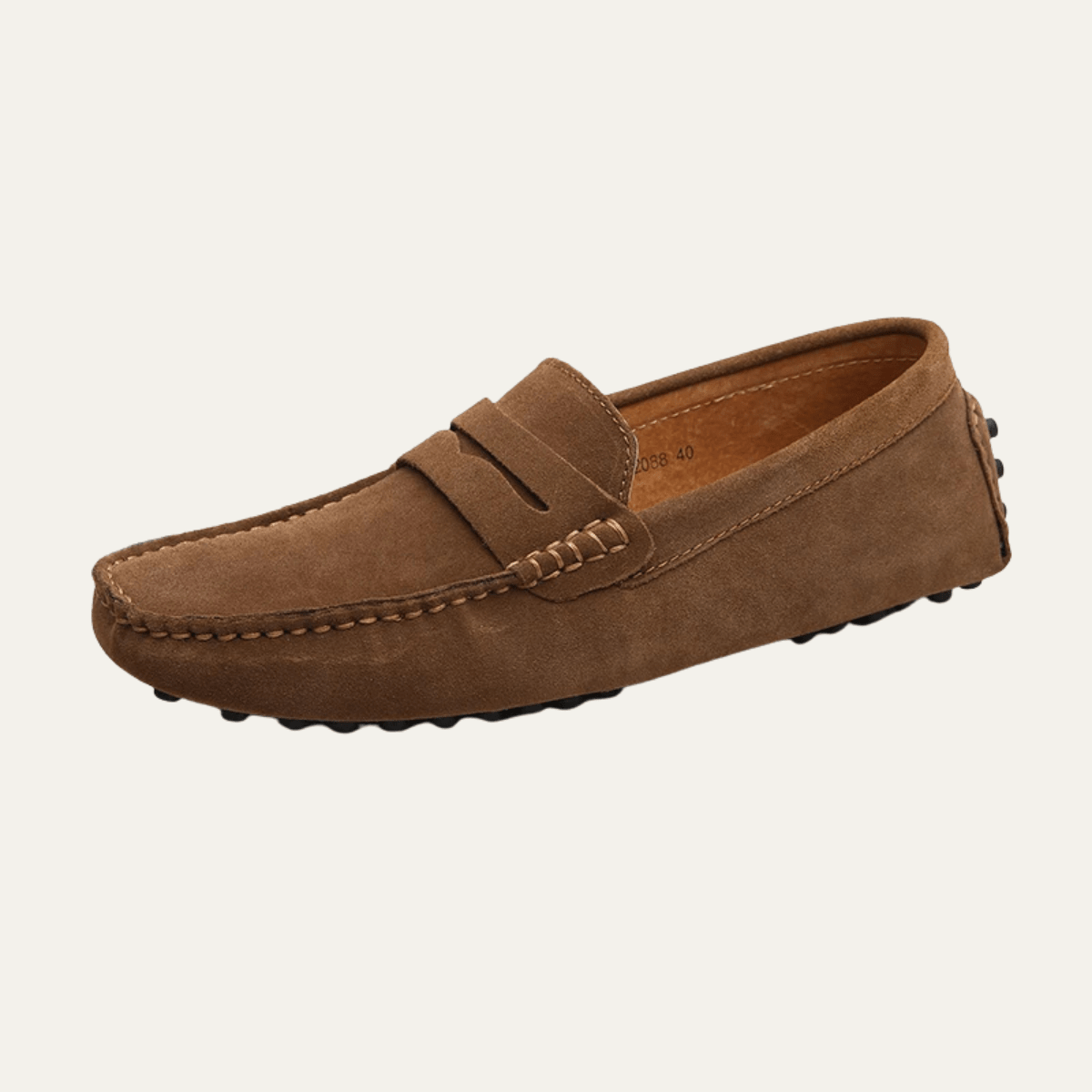 Mocassini da uomo slip-on — cuciture mocassino, profilo basso