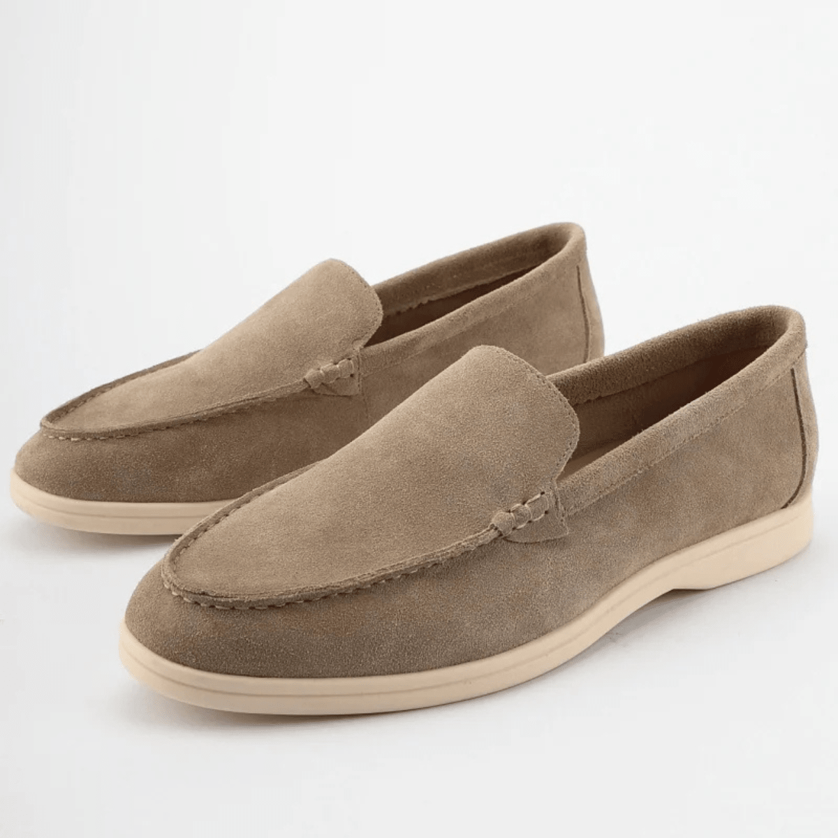 Mocassins sans lacets pour homme — Bout rond et semelle souple