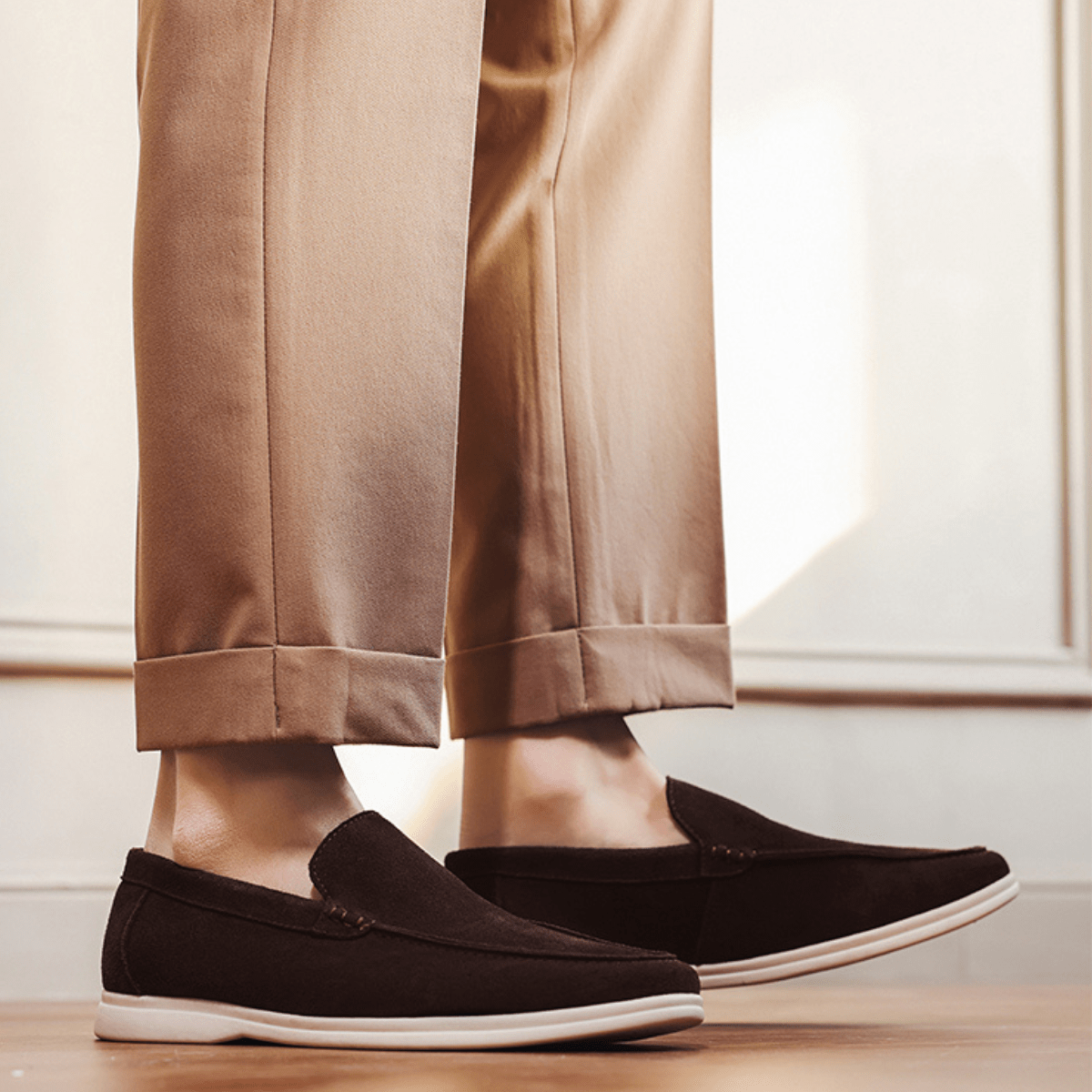 Mocassins sans lacets pour homme — Détail cousu style smart-casual
