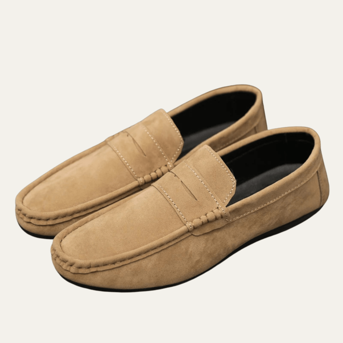 Mocassins sans lacets pour homme — Détail supérieur cousu