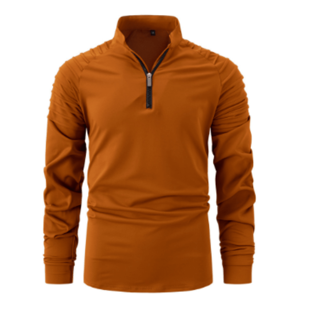 Polo con mezza zip uomo, maglione casual e alla moda