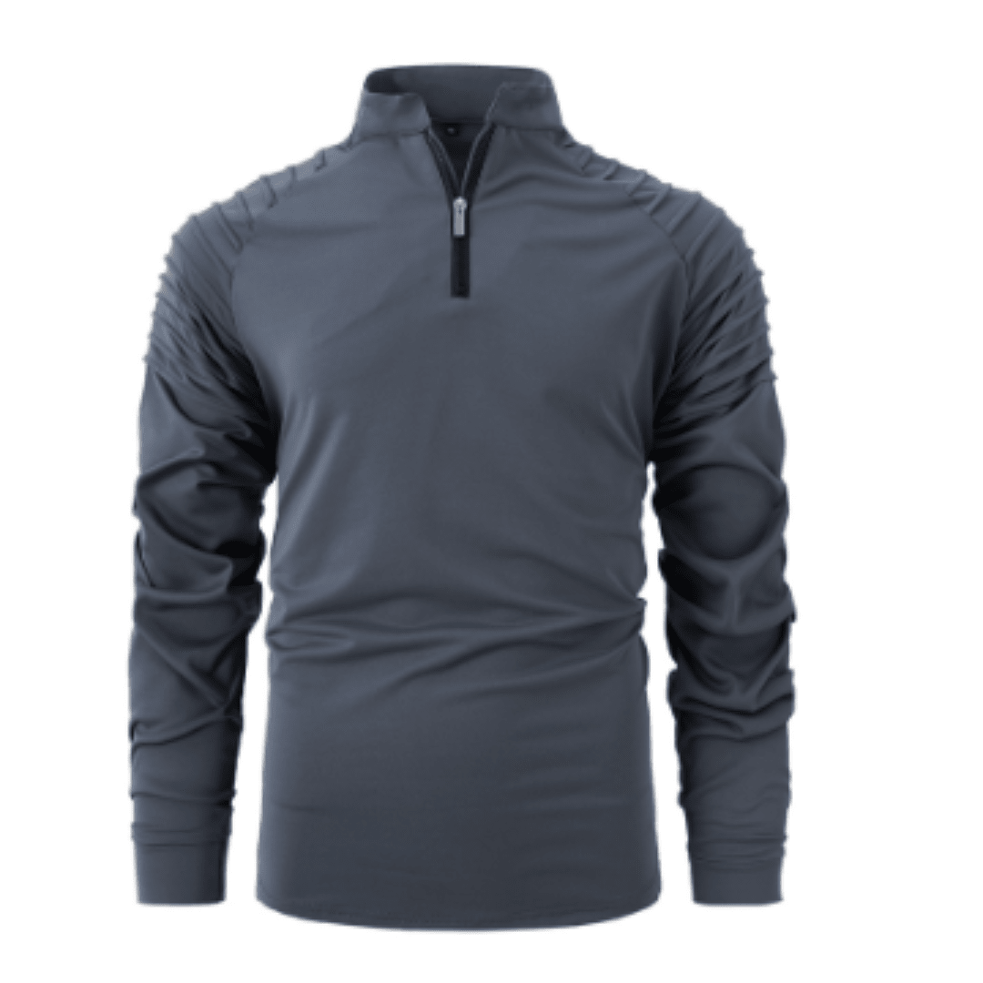 Polo con mezza zip uomo, maglione casual e alla moda