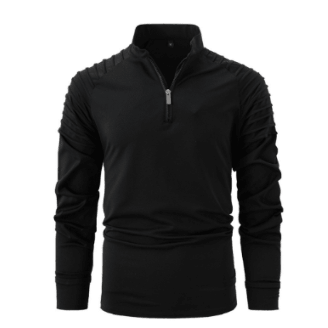 Polo con mezza zip uomo, maglione casual e alla moda