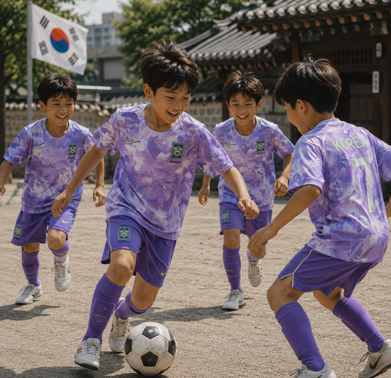 Südkorea 2026 Auswärts Kindertrikot Weltmeisterschaft