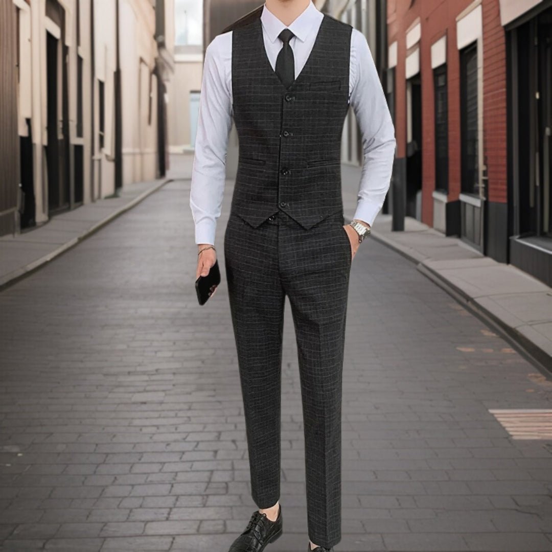Abito Uomo Vestibilità Slim Set da Sposa Look Elegante