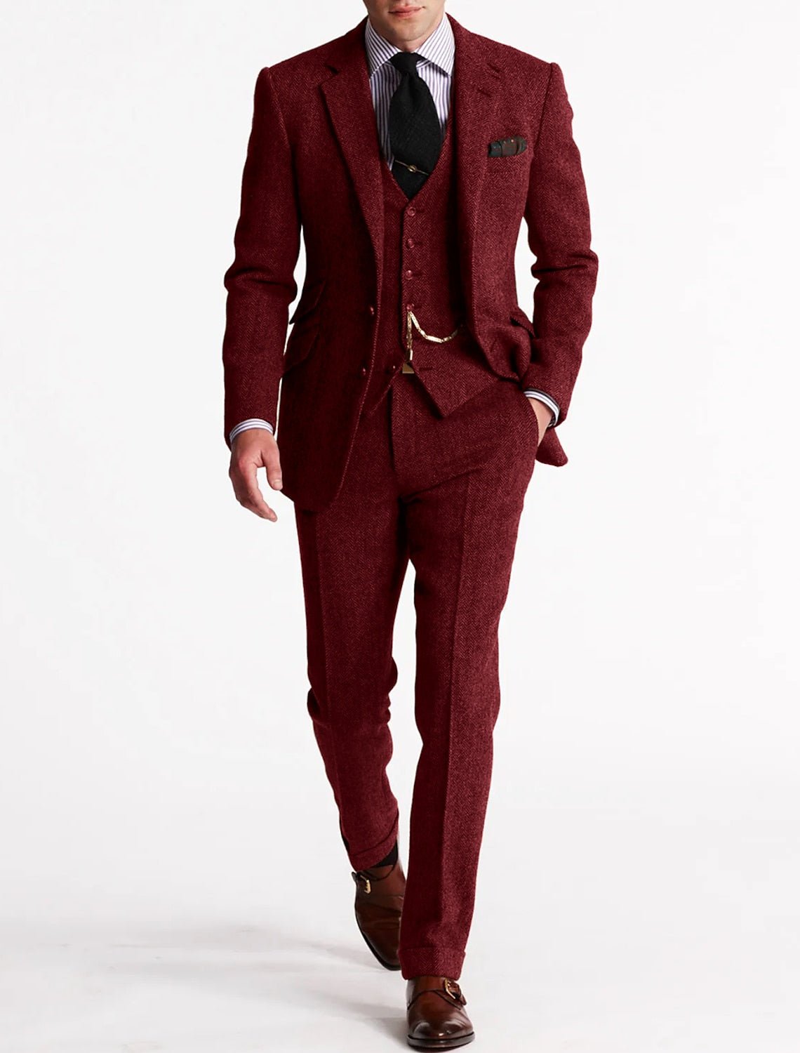 Conjunto de traje para hombre con ajuste entallado, elegancia y atractivo clásico