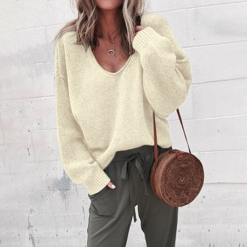 Pullover Damen Modern Stilvoll Langarm Alltägliche Winterbekleidung