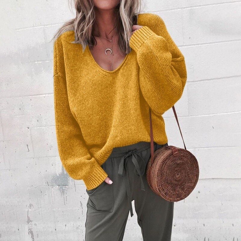 Pullover Damen Modern Stilvoll Langarm Alltägliche Winterbekleidung