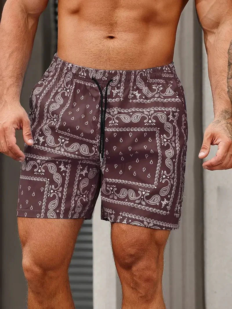 Herren Badeshorts, lockere Passform, schnelltrocknend, Sommerbekleidung