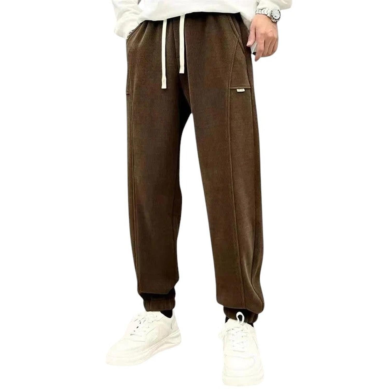 Pantaloni Uomo Velluto a Coste Casual Vestibilità Comoda Comfort Outdoor